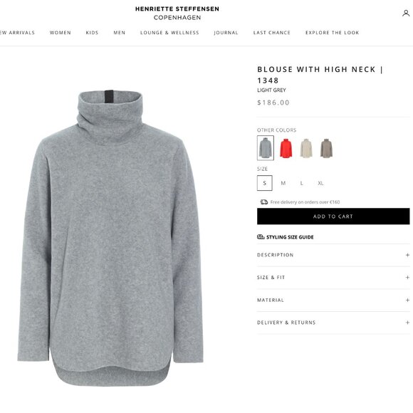 Henriette Steffensen Copenhagen Fleece Sweater Tunic Top Blouse Scandinavian XL - Picture 11 of 15